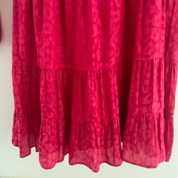 Bar III Dress Women Long Sleeve Midi Barbiecore Tie Knot Front Sexy Deep V Neck - Picture 3 of 13